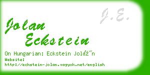 jolan eckstein business card